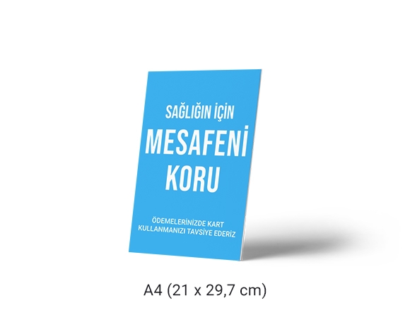 Mesafeni Koru Ayaklı Pano Baskı En Uygun Fiyatlarla Bidolubaskı'da