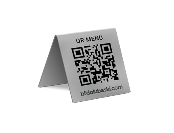 Metal QR Karekod Menü Standı Bidolubaskı'da!